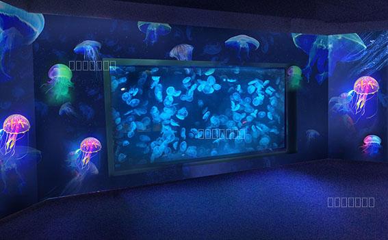 海洋主题馆里的奇幻存在，互动水母给你超真实体验！互动投影