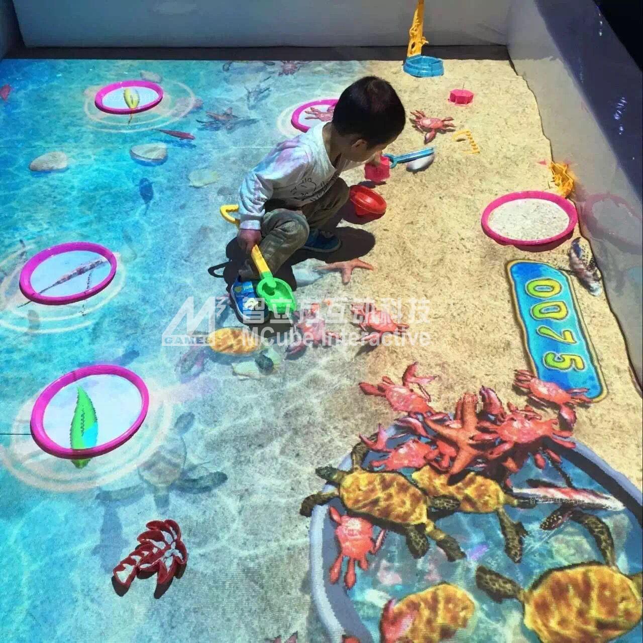 智立方互动投影游戏：儿童娱乐门店的升级利器！沙滩砸球